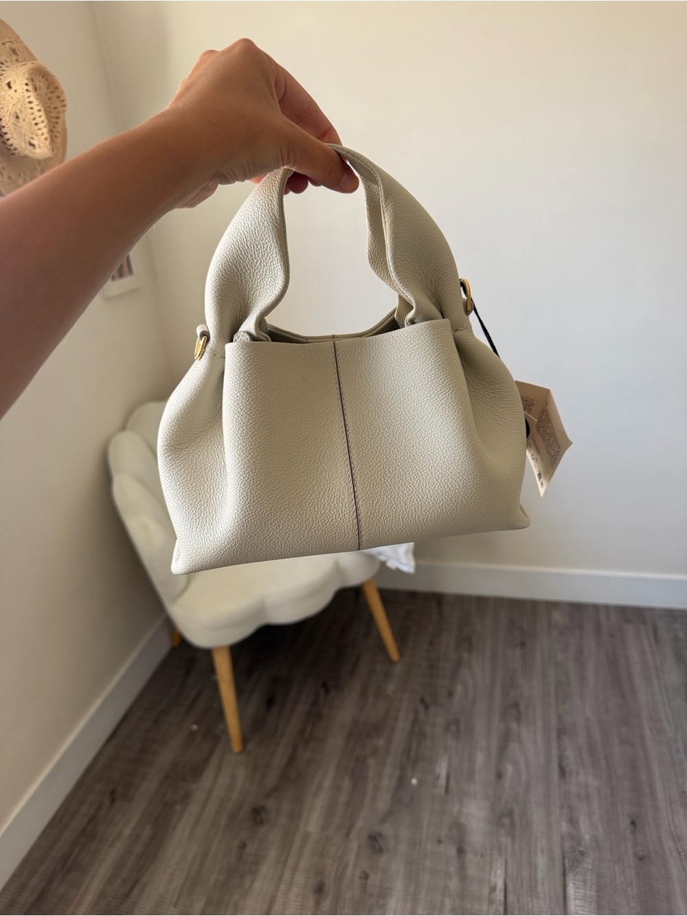 POLENE NEUF MINI BAG IN CHALK
